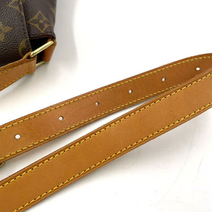 Louis Vuitton Musette Monogram Leather × PVC Brown Shoulder Bag Gold M51256