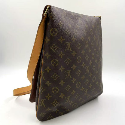 Louis Vuitton Musette Monogram Leather × PVC Brown Shoulder Bag Gold M51256