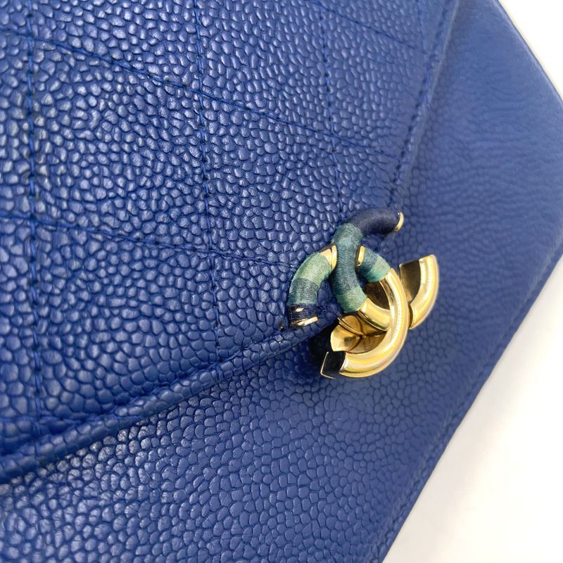 Chanel Matelasse Half Coco Serial Number 25 Leather X Calf Navy Shoulder Bag