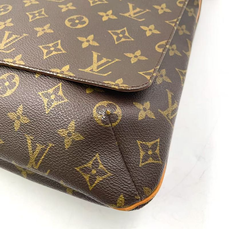 Louis Vuitton Musette Monogram Leather × PVC Brown Shoulder Bag Gold M51256