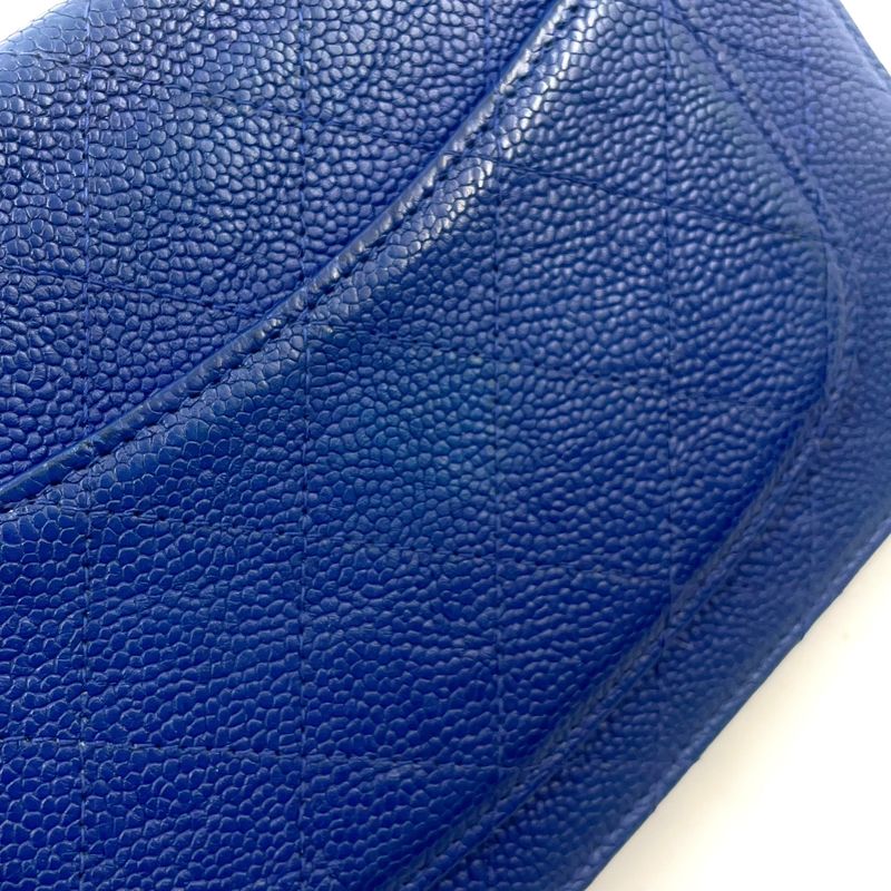 Chanel Matelasse Half Coco Serial Number 25 Leather X Calf Navy Shoulder Bag