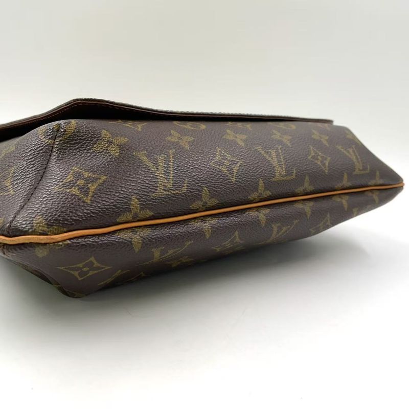 Louis Vuitton Musette Monogram Leather × PVC Brown Shoulder Bag Gold M51256