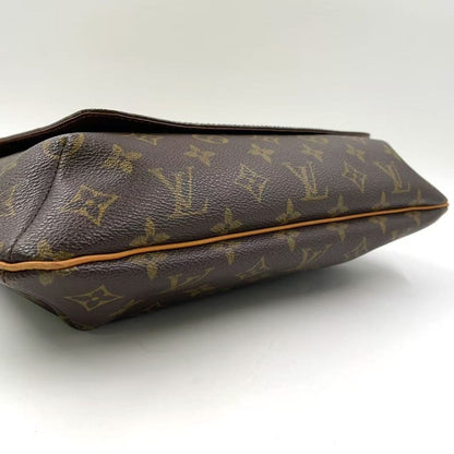 Louis Vuitton Musette Monogram Leather × PVC Brown Shoulder Bag Gold M51256