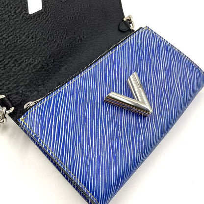 Louis Vuitton Twist PM Epi Denim Leather Chain Wallet Leather Blue X Multicolor