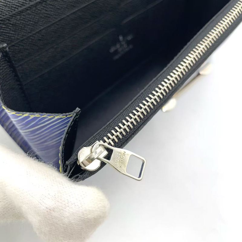 Louis Vuitton Twist PM Epi Denim Leather Chain Wallet Leather Blue X Multicolor