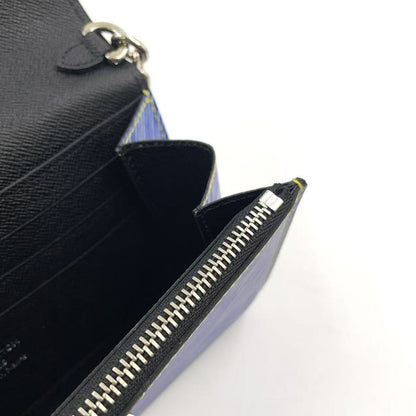 Louis Vuitton Twist PM Epi Denim Leather Chain Wallet Leather Blue X Multicolor