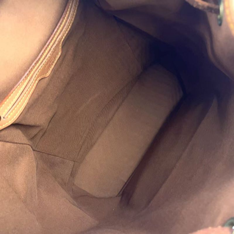 Louis Vuitton Montsouris gm Monogram Leather ×pvc Brown Backpack Gold M51135