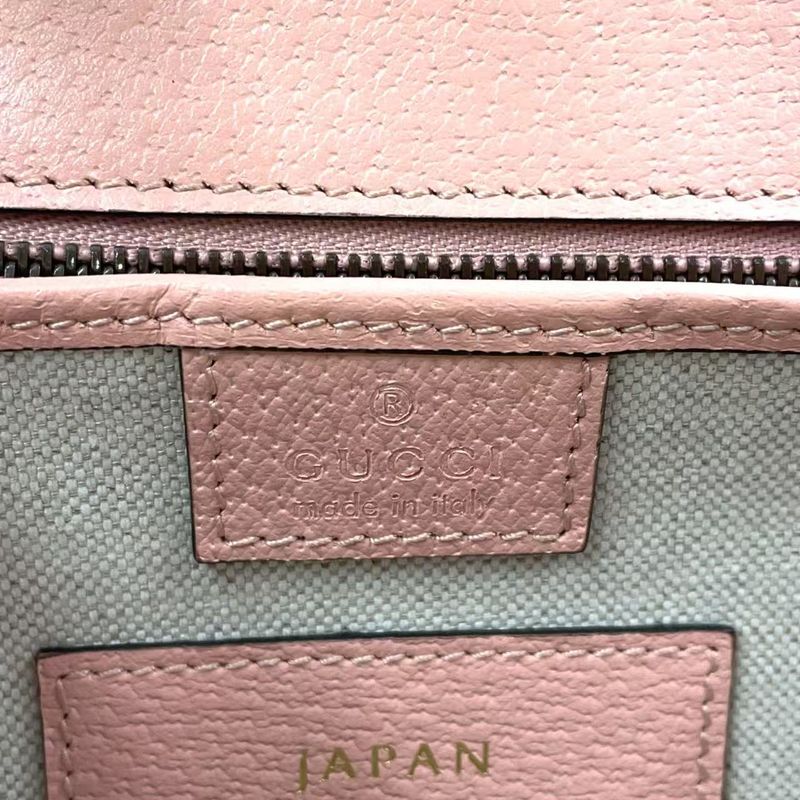 Gucci Jumbo GG Bamboo 2way Shoulder Leather X Raffia Handbag Gold