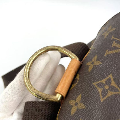 Louis Vuitton Montsouris gm Monogram Leather ×pvc Brown Backpack Gold M51135