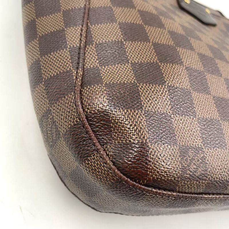 Louis Vuitton South Bank Damier Ebene Damier Ebene Leather ×pvc Brown Shoulder