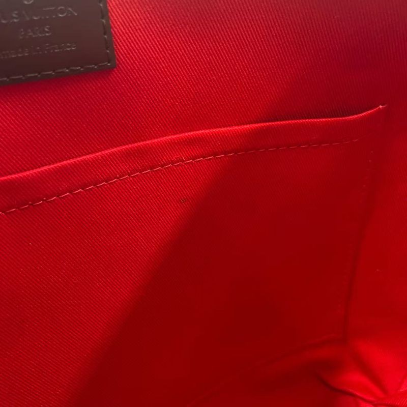 Louis Vuitton South Bank Damier Ebene Damier Ebene Leather ×pvc Brown Shoulder