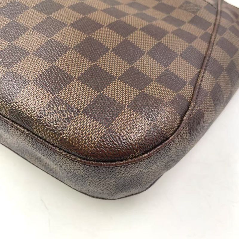 Louis Vuitton South Bank Damier Ebene Damier Ebene Leather ×pvc Brown Shoulder
