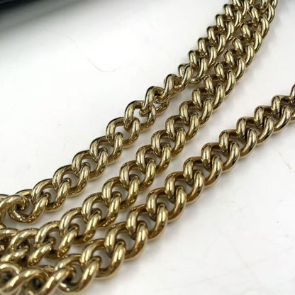 Gucci Interlocking G 2way Leather Black Shoulder Bag Gold