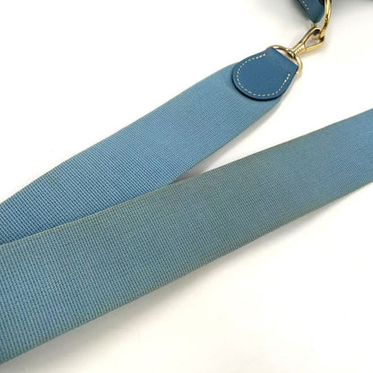 Hermes Evelyn PM F Engraved Leather Blue Shoulder Bag Gold