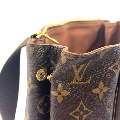 Louis Vuitton Cabas Bobur Monogram Leather ×pvc Brown Tote Bag Gold M53013