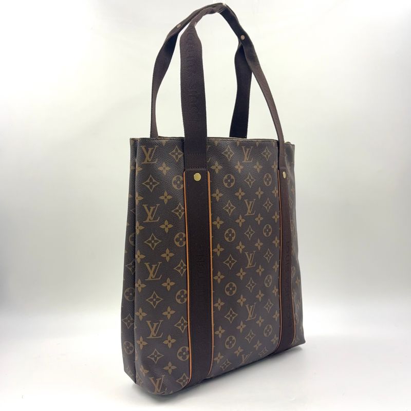 Louis Vuitton Cabas Bobur Monogram Leather ×pvc Brown Tote Bag Gold M53013
