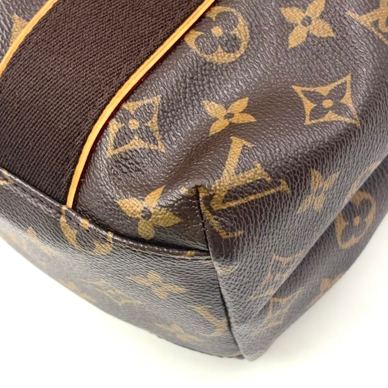 Louis Vuitton Cabas Bobur Monogram Leather ×pvc Brown Tote Bag Gold M53013