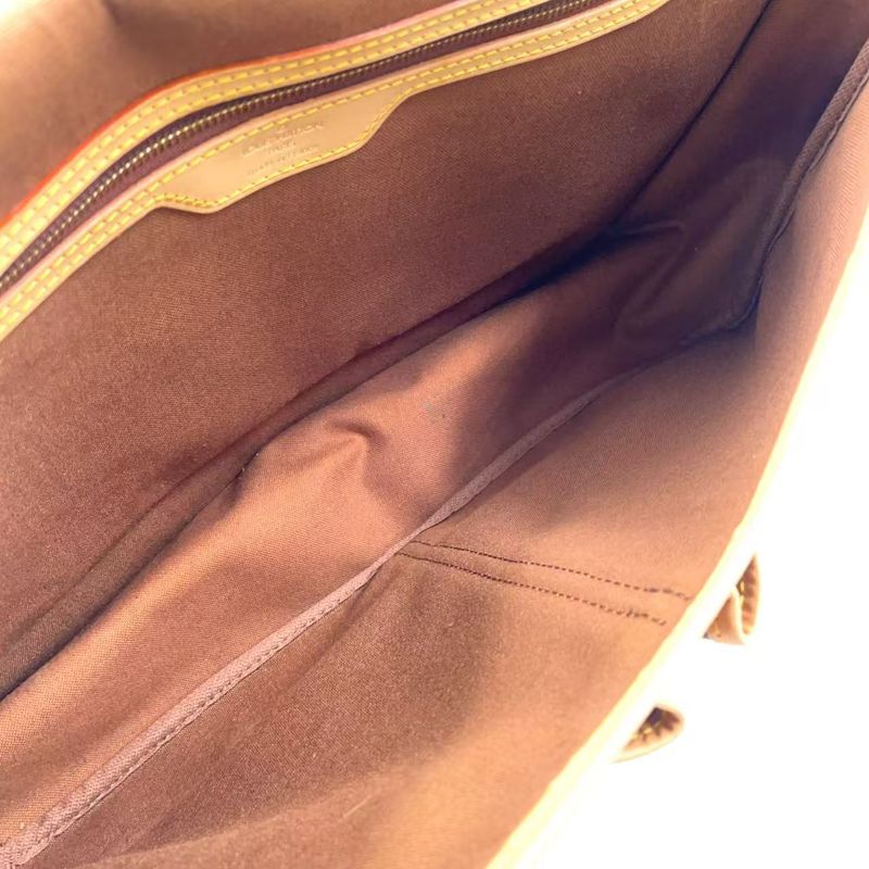 Louis Vuitton Gibeciere GM Monogram Leather ×pvc Brown Shoulder Bag Gold M42249