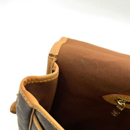 Louis Vuitton Gibeciere GM Monogram Leather ×pvc Brown Shoulder Bag Gold M42249