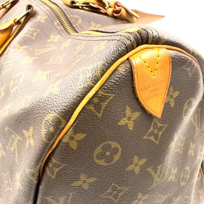 Louis Vuitton Keepall 55 Monogram Leather X PVC Brown Boston Bag Gold M41424