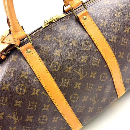 Louis Vuitton Keepall 55 Monogram Leather X PVC Brown Boston Bag Gold M41424