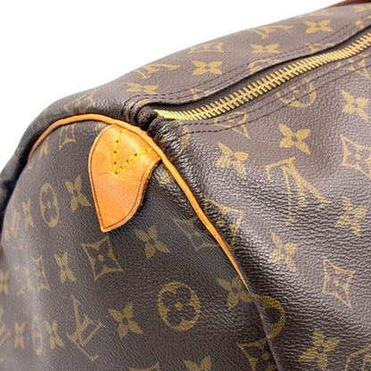 Louis Vuitton Keepall 55 Monogram Leather X PVC Brown Boston Bag Gold M41424