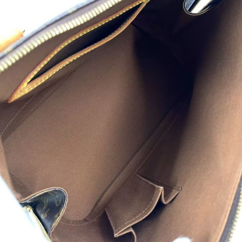 Louis Vuitton Alma PM Monogram Leather × PVC Brown Handbag Gold M51130