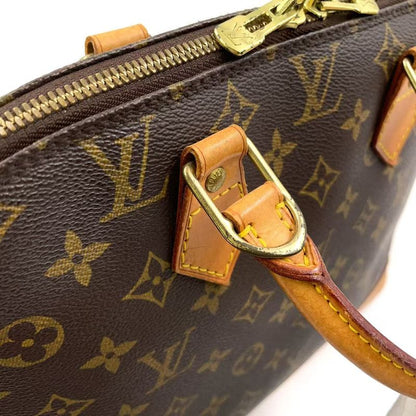 Louis Vuitton Alma PM Monogram Leather × PVC Brown Handbag Gold M51130