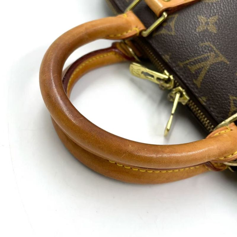 Louis Vuitton Alma PM Monogram Leather × PVC Brown Handbag Gold M51130