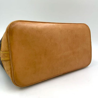 Louis Vuitton Alma PM Monogram Leather × PVC Brown Handbag Gold M51130