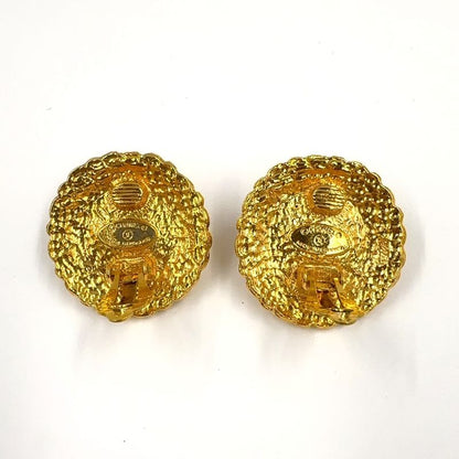 Chanel Gripoix GP Green Earring ・earrings Gold