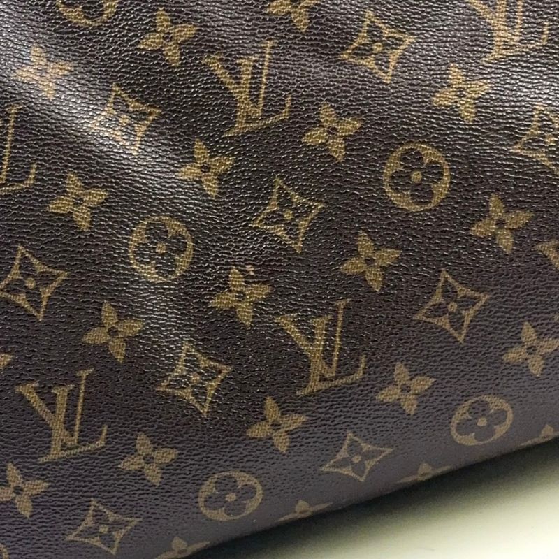 Louis Vuitton Speedy 35 Monogram Leather X PVC Brown Handbag Gold M41524