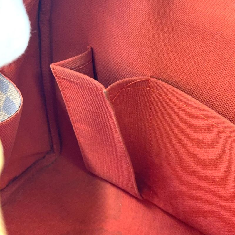 Louis Vuitton Nolita Damier Ebene Damier Ebene Leather ×pvc Brown Handbag Gold