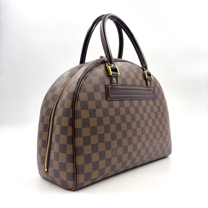 Louis Vuitton Nolita Damier Ebene Damier Ebene Leather ×pvc Brown Handbag Gold