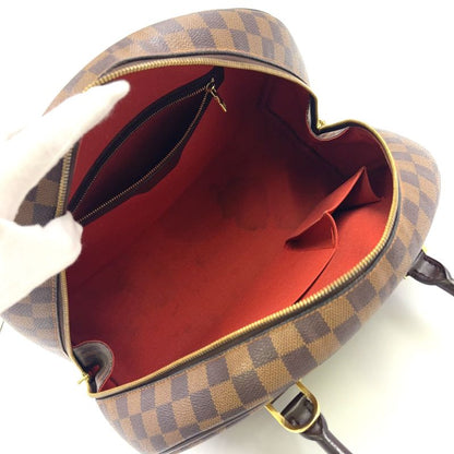 Louis Vuitton Nolita Damier Ebene Damier Ebene Leather ×pvc Brown Handbag Gold