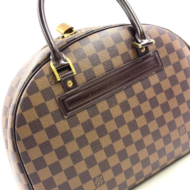Louis Vuitton Nolita Damier Ebene Damier Ebene Leather ×pvc Brown Handbag Gold
