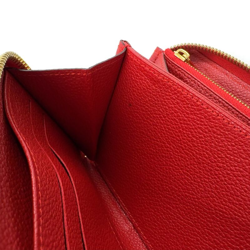 Louis Vuitton Zippy Wallet Monogram Empreinte Monogram Empreinte Leather Red