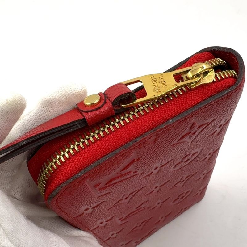 Louis Vuitton Zippy Wallet Monogram Empreinte Monogram Empreinte Leather Red