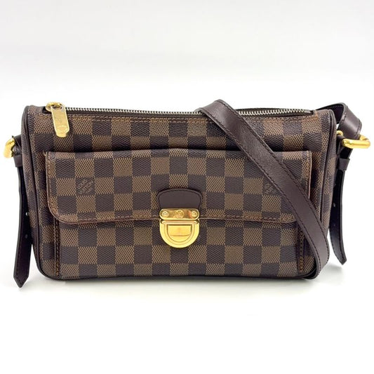 Louis Vuitton Ravello GM Damier Ebene Damier Ebene Leather ×pvc Brown Shoulder