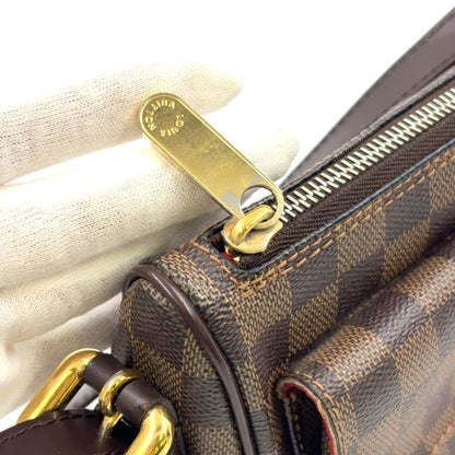 Louis Vuitton Ravello GM Damier Ebene Damier Ebene Leather ×pvc Brown Shoulder