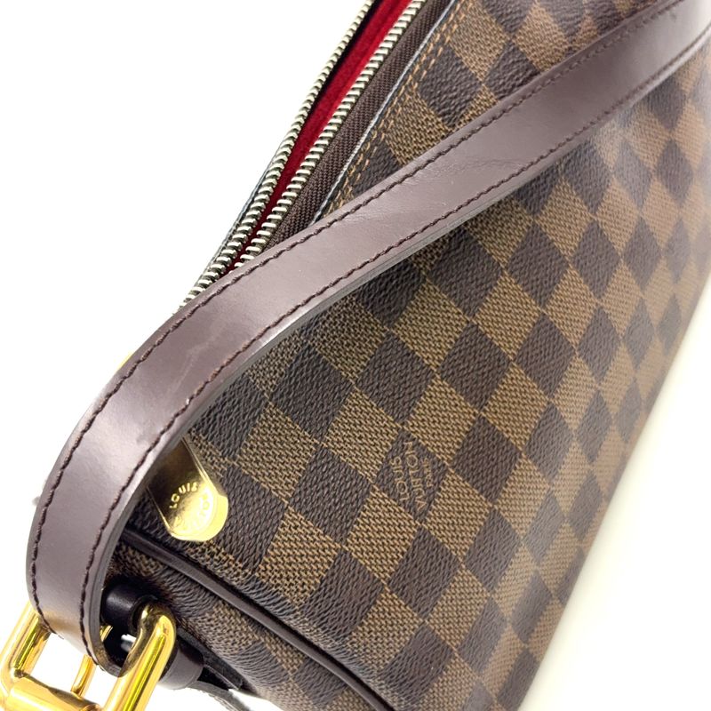 Louis Vuitton Ravello GM Damier Ebene Damier Ebene Leather ×pvc Brown Shoulder