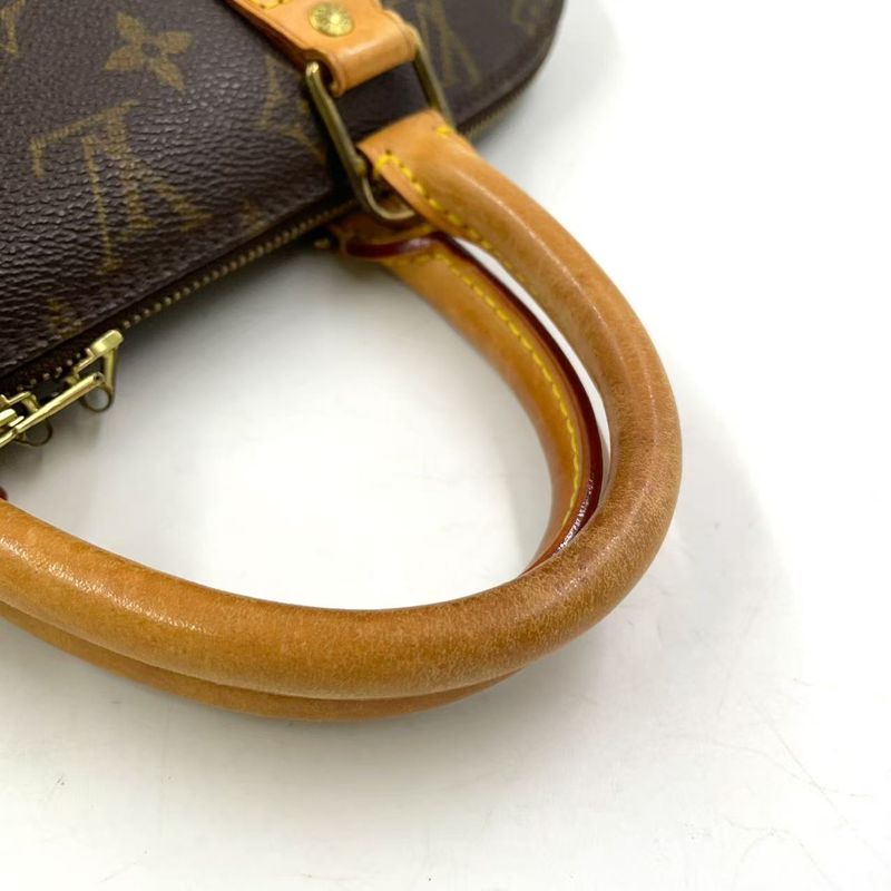 Louis Vuitton Alma PM Monogram Leather × PVC Brown Handbag Gold M51130