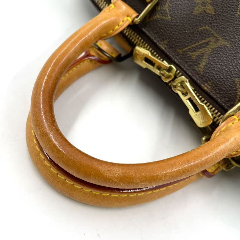 Louis Vuitton Alma PM Monogram Leather × PVC Brown Handbag Gold M51130
