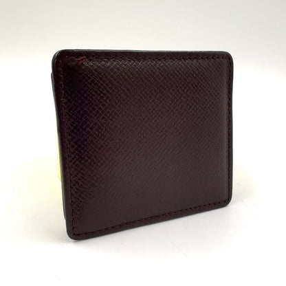 Louis Vuitton Portomone Boite Coin Purse Blurred Serial Leather X Box Calf Dark