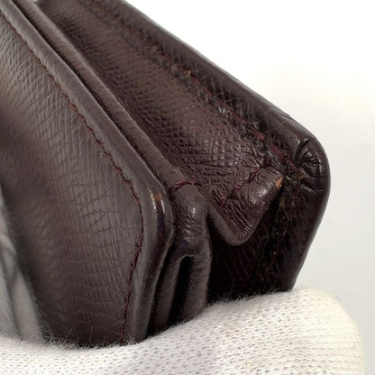 Louis Vuitton Portomone Boite Coin Purse Blurred Serial Leather X Box Calf Dark