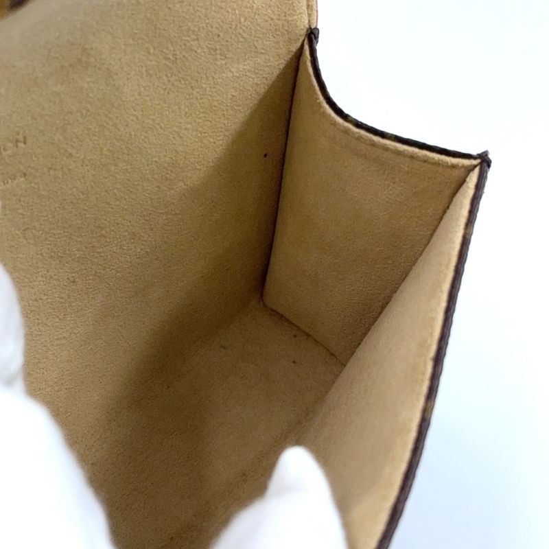 Louis Vuitton Pochette Twin PM Monogram XS Leather ×pvc Brown Shoulder Bag Gold