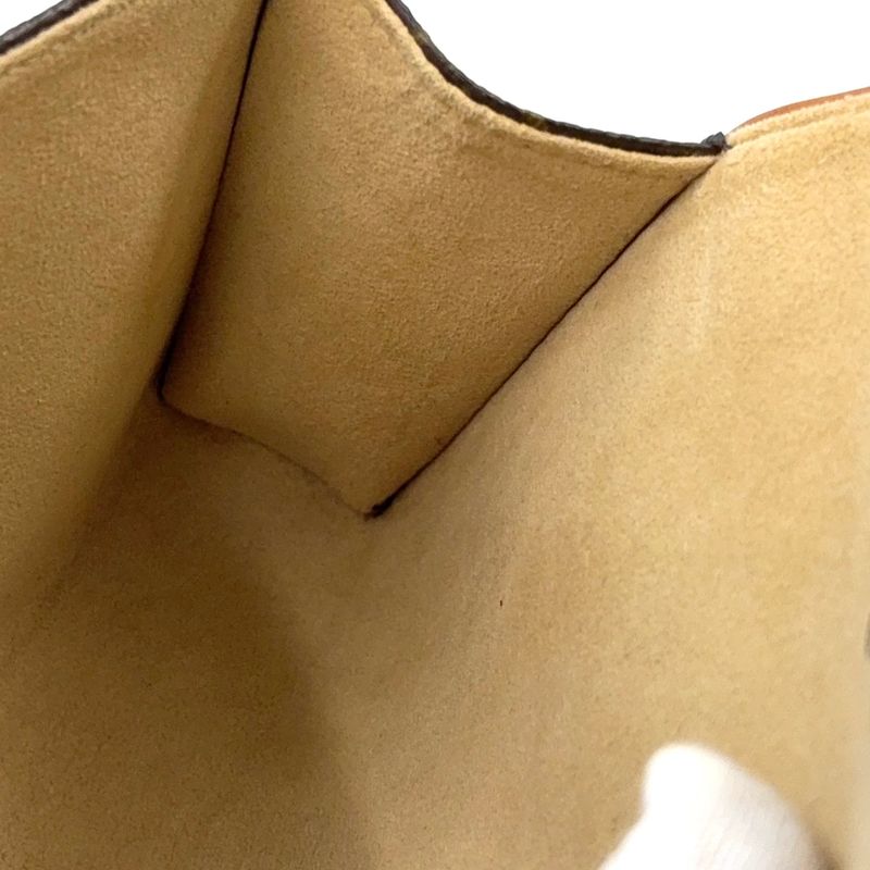 Louis Vuitton Pochette Twin PM Monogram XS Leather ×pvc Brown Shoulder Bag Gold