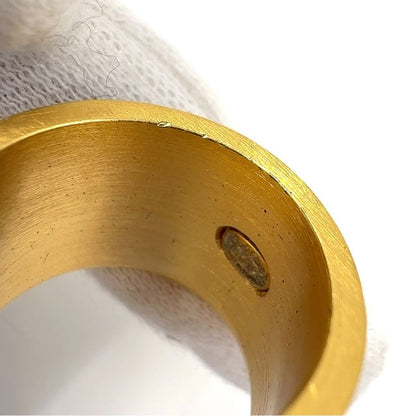 Chanel Coco Mark Heart 02 P Metal Gold X Black Ring A18714