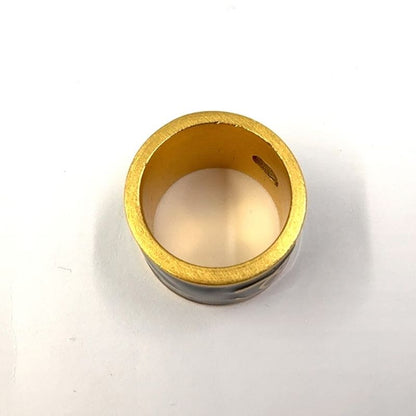 Chanel Coco Mark Heart 02 P Metal Gold X Black Ring A18714