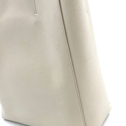 Celine Vertical Cabas 2way Shoulder Leather Off-White Handbag Gold